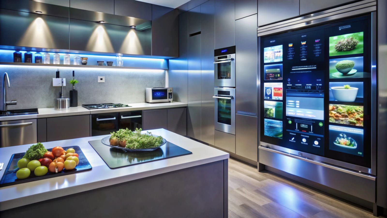 beautiful kitchen with Smart Technology inbuilt