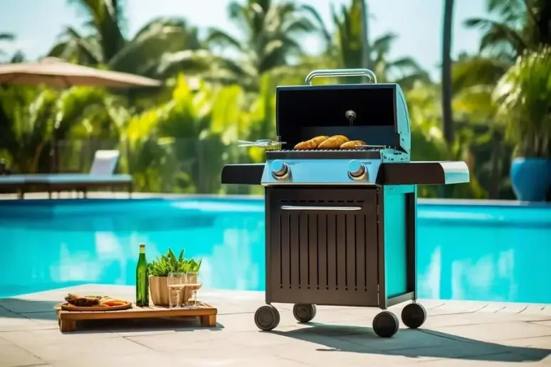 Outdoor al fresco dining for pool cabana ideas