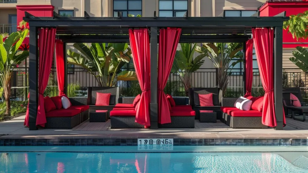 Modern Cabana Design with tech features in San Diego