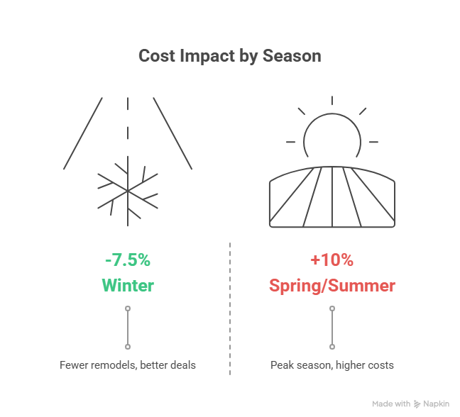 diagram of cost based on seasons of san diego