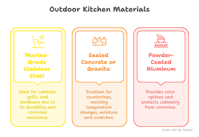 Essential Materials for an Excellent Coastal Outdoor Kitchen - visual selection