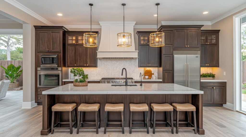 Full-Slab Backsplash high end kitchen design