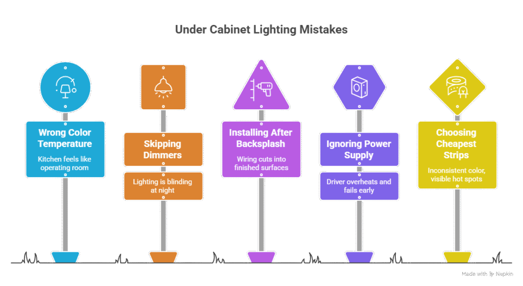 Common Mistakes With Under Cabinet Lighting - visual selection