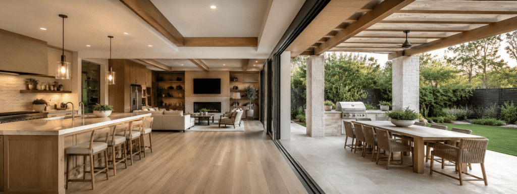 Covered Patio or Pergola attached to open kitchen