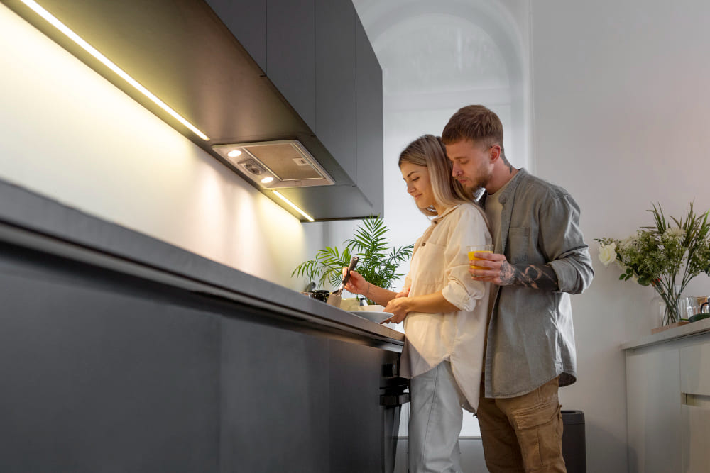 LED Strip Lights under kitchen cabinets