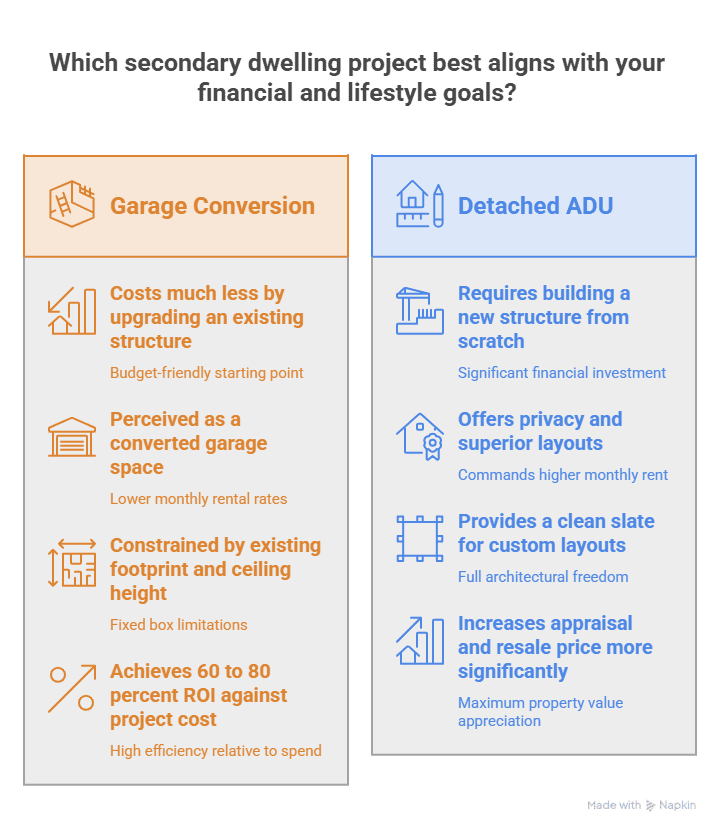 Garage Conversion Vs. detached ADU_ Breaking Down the Trade-Offs - visual selection