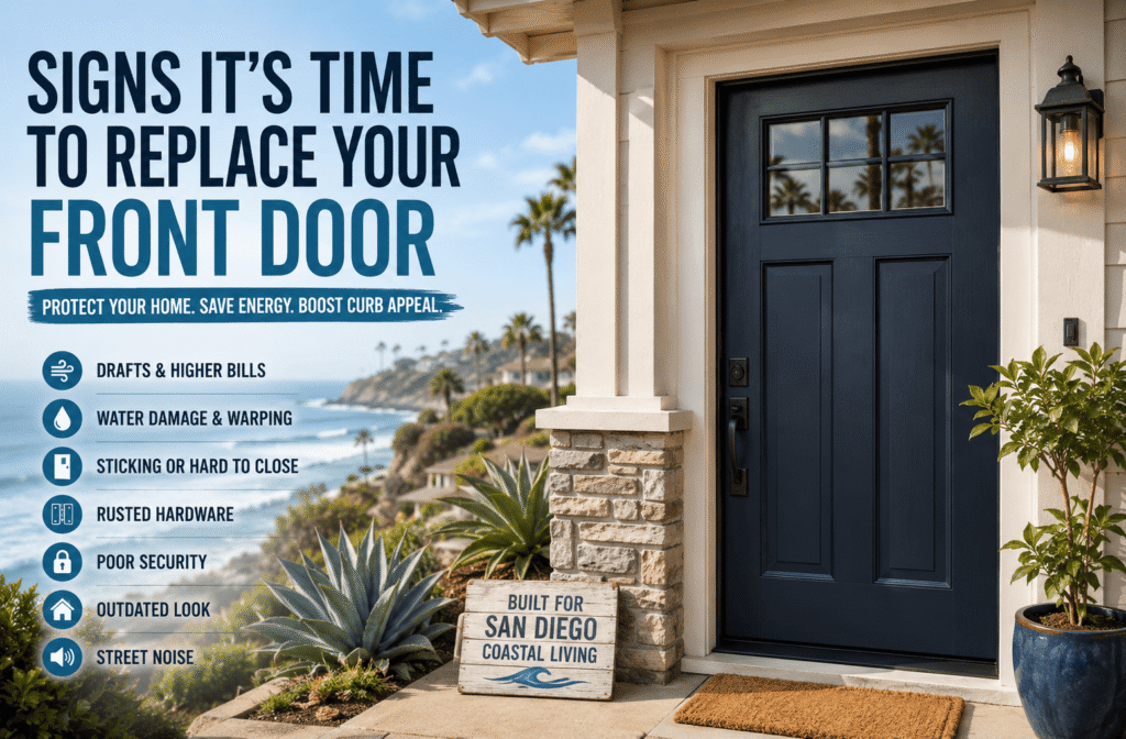 Top Signs Door Needs Replacement in San Diego’s Coastal Climate