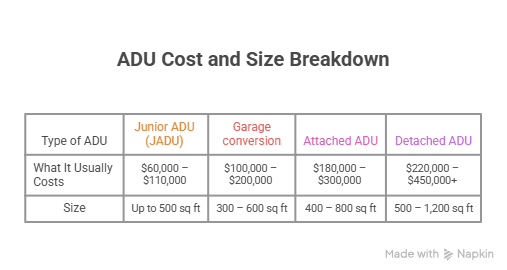 san diego ADU Cost Classification