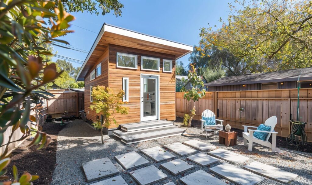 wooden design ADU for sandiego area